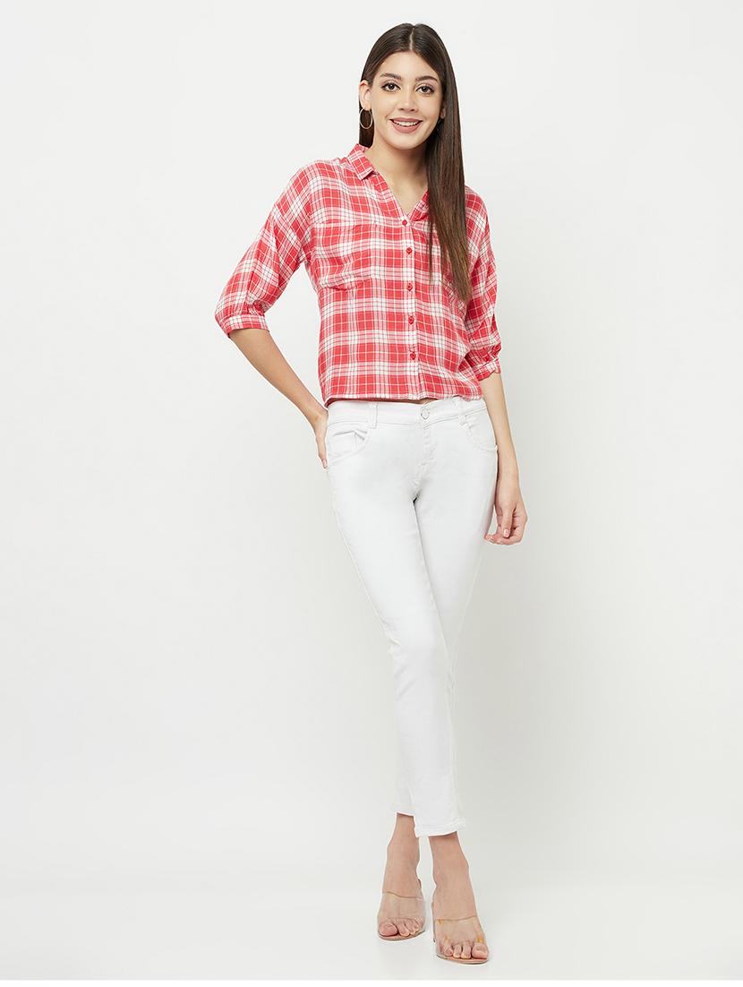 three fourth sleeved checkered regular shirt - 18381955 - Zoom Image - 5