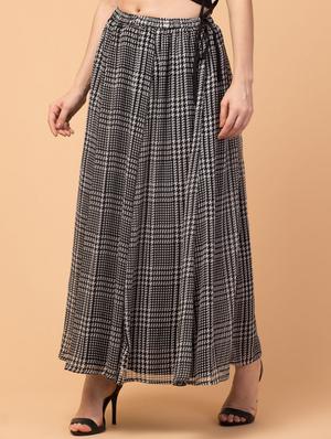 mid rise printed a-line skirt - 18381992 - Standard Image - 2