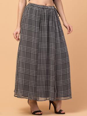 mid rise printed a-line skirt - 18381992 - Standard Image - 3