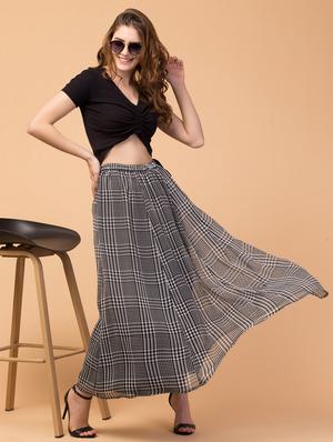 mid rise printed a-line skirt - 18381992 - Standard Image - 5