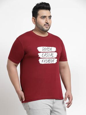 maroon chest-printed polo t-shirt - 18382565 - Standard Image - 2