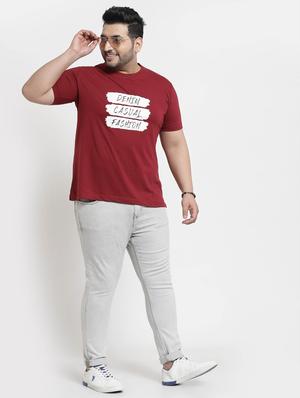 maroon chest-printed polo t-shirt - 18382565 - Standard Image - 4