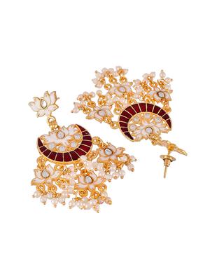 gold brass chandballi earring - 18382714 - Standard Image - 3