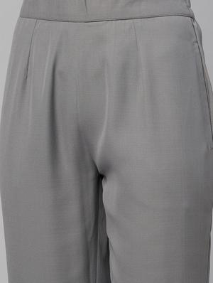 button up solid top and trouser set - 18382726 - Standard Image - 5