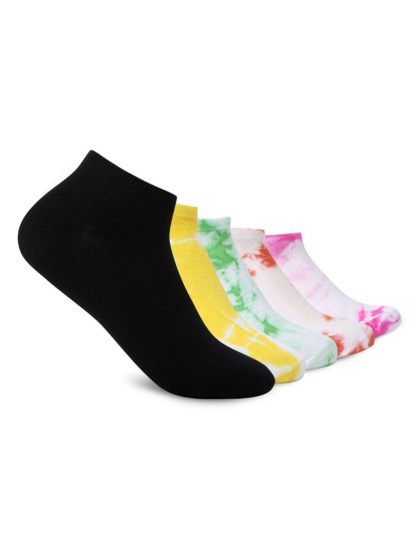multi colored cotton ankle length sock