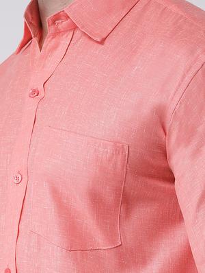 orange solid casual shirt - 18383715 - Standard Image - 5