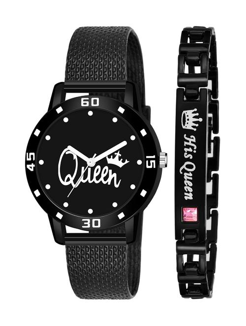 kajaru stylish analog watch for women with queen bracaelet - 18383824 - Standard Image - 1