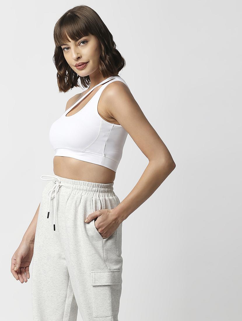 sleeveless solid crop top - 18384055 - Zoom Image - 2