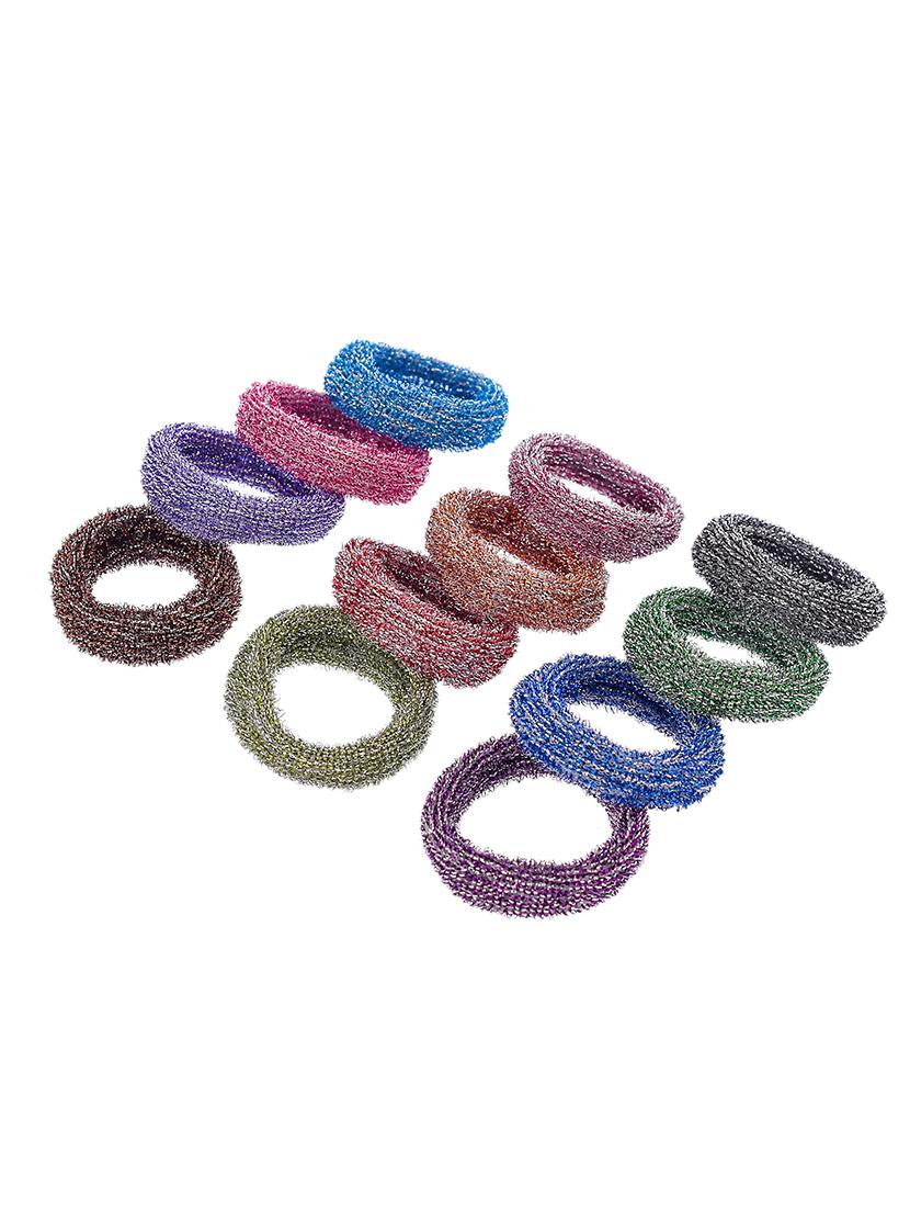 set of 12 multi colored ponytail holders - 18385215 - Zoom Image - 2