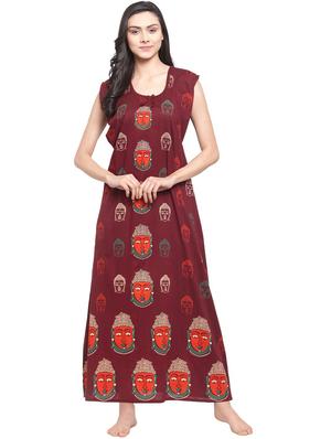 set of 2 sleeveless printed nighty - 18385822 - Standard Image - 5