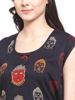 set of 2 sleeveless printed nighty - 18385822 - Standard Image - 8
