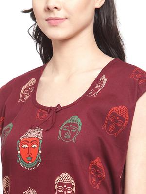 set of 2 sleeveless printed nighty - 18385822 - Standard Image - 9