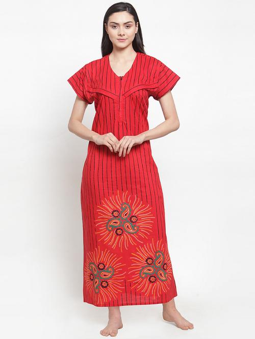 short sleeved printed nighty - 18385897 - Very Small Image - 1