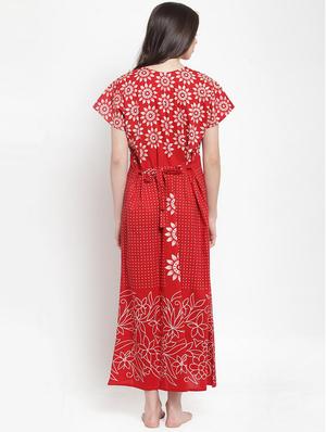 short sleeved printed nighty - 18385922 - Standard Image - 4