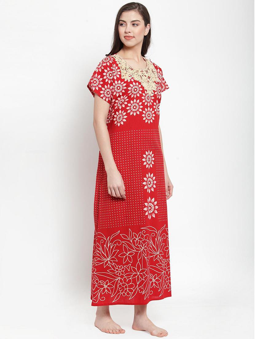 short sleeved printed nighty - 18385922 - Zoom Image - 2