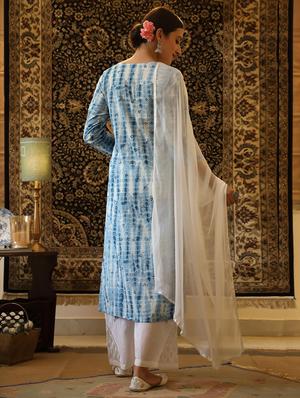 blue cotton suit set - 18386204 - Standard Image - 4