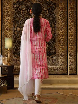 pink cotton suit set - 18386206 - Standard Image - 4
