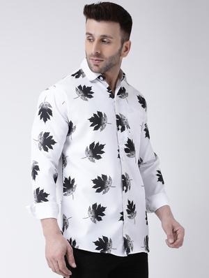 white printed casual shirt - 18386330 - Standard Image - 3