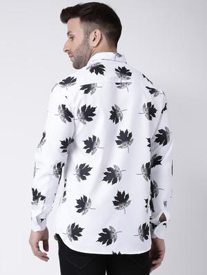 white printed casual shirt - 18386330 - Standard Image - 4