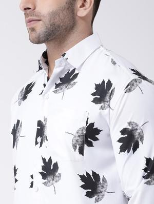 white printed casual shirt - 18386330 - Standard Image - 6