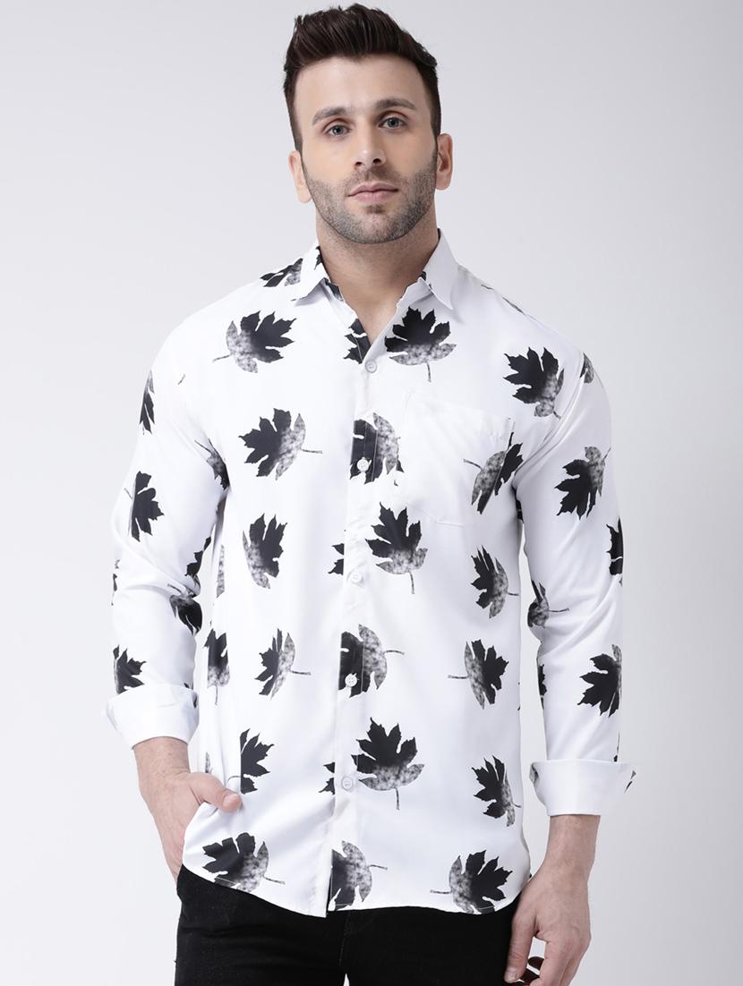 white printed casual shirt - 18386330 - Zoom Image - 1