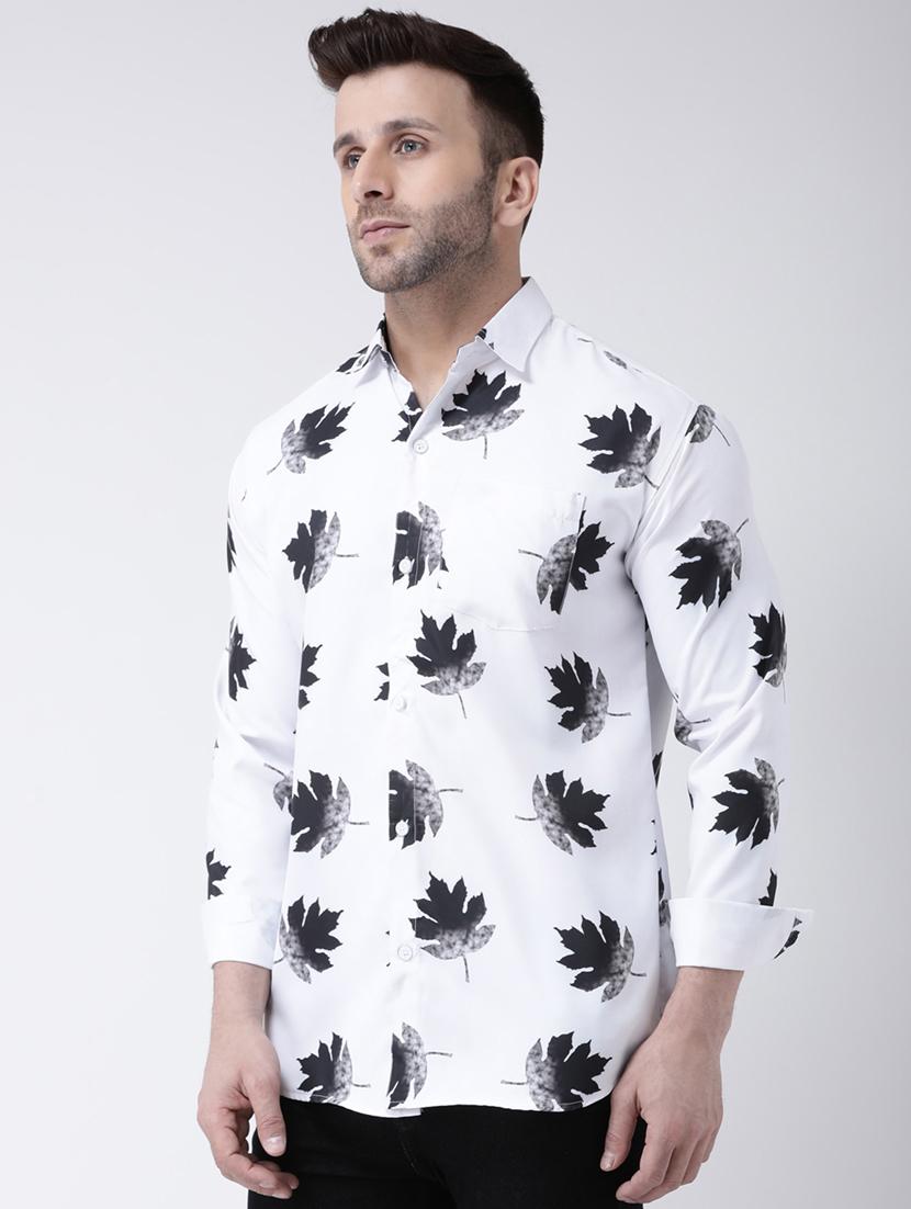 white printed casual shirt - 18386330 - Zoom Image - 2