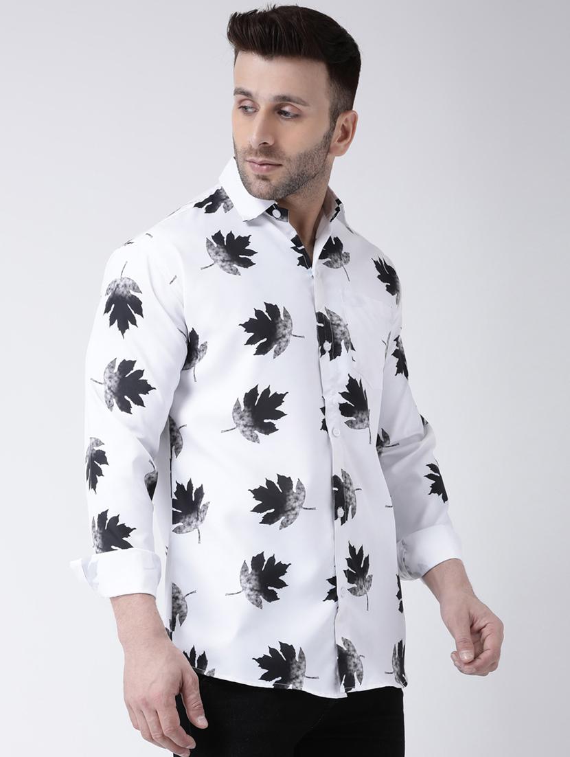 white printed casual shirt - 18386330 - Zoom Image - 3