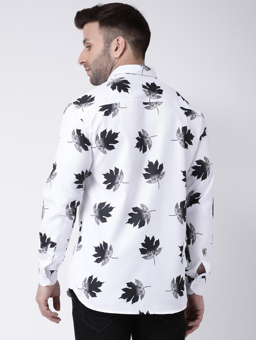 white printed casual shirt - 18386330 - Zoom Image - 4