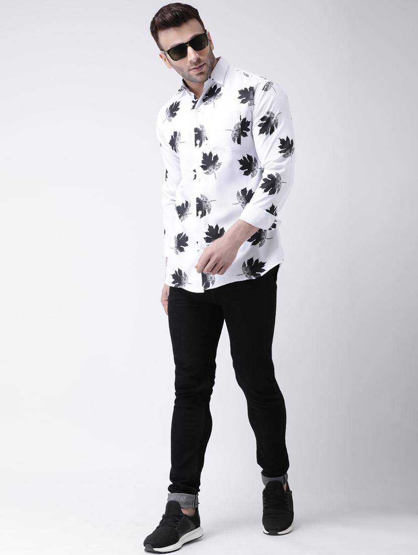 white printed casual shirt - 18386330 - Zoom Image - 5