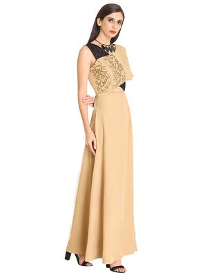 cut out detail solid maxi dress - 18386582 - Standard Image - 2