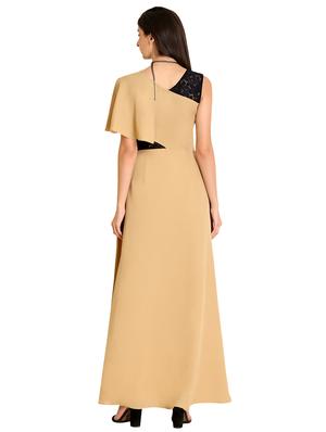 cut out detail solid maxi dress - 18386582 - Standard Image - 3