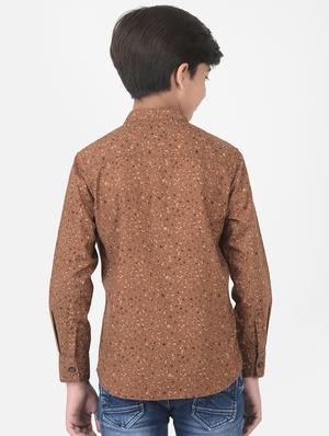 brown printed short kurta - 18386617 - Standard Image - 3