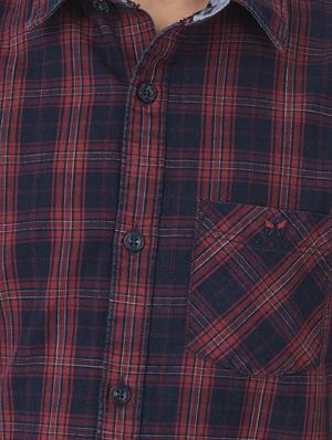 navy blue checkered shirt - 18386622 - Standard Image - 5