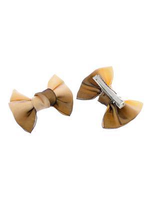 set of 2 shaded beige bow hair accessory - 18386689 - Standard Image - 3