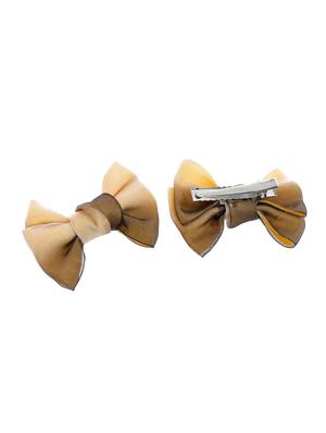 set of 2 shaded beige bow hair accessory - 18386689 - Standard Image - 4