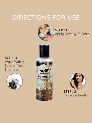 joyherbs ayurvedic natural jadibuti hair oil for hair fall & dandruff control, healthy thick and stronger hair 100ml hair care - 18386731 - Standard Image - 3