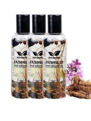 joyherbs ayurvedic natural jadibuti hair oil 100ml(pack of 3) for hair fall; dandruff control, healthy thick & strong hair - 18386733 - Standard Image - 2