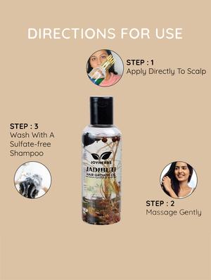 joyherbs ayurvedic natural jadibuti hair oil 100ml(pack of 3) for hair fall; dandruff control, healthy thick & strong hair - 18386733 - Standard Image - 3