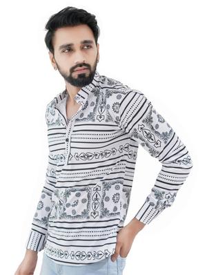 white printed short kurtas - 18386765 - Standard Image - 2