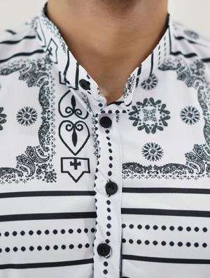 white printed short kurtas - 18386765 - Standard Image - 6