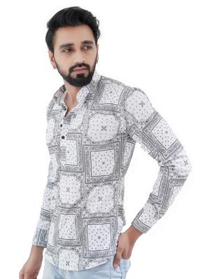 white printed short kurtas - 18386767 - Standard Image - 2