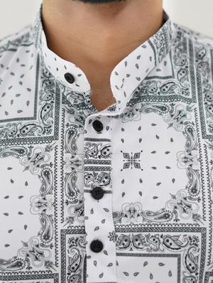 white printed short kurtas - 18386767 - Standard Image - 5