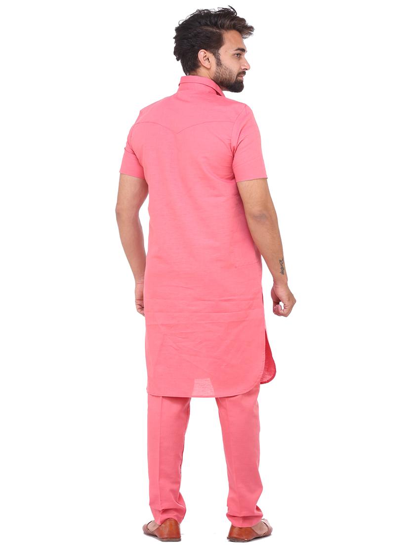 pink solid medium kurta - 18386952 - Zoom Image - 3