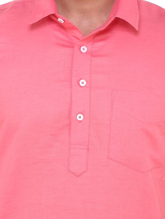 pink solid medium kurta - 18386952 - Zoom Image - 4