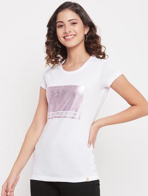 round neck printed regular tee - 18387080 - Standard Image - 2