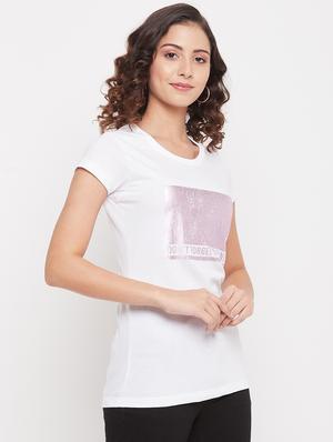 round neck printed regular tee - 18387080 - Standard Image - 3