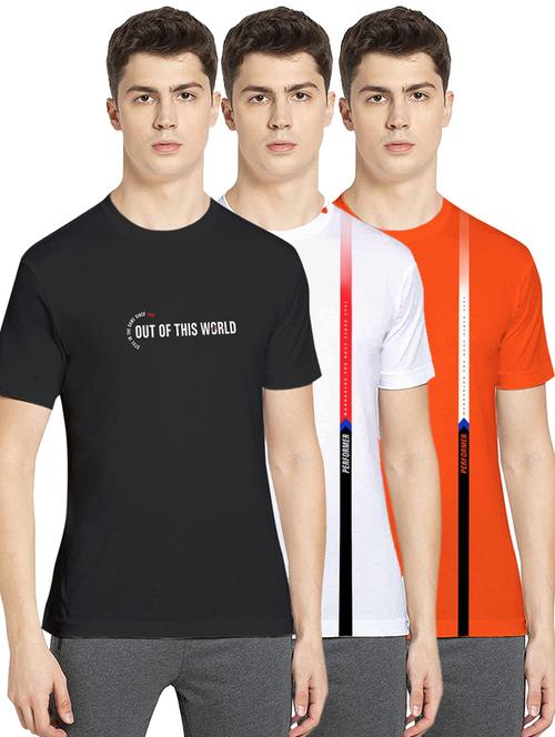 set of 3 chest-printed combos t-shirt - 18387101 - Standard Image - 1
