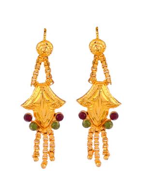 gold brass necklaces and earring - 18387107 - Standard Image - 3