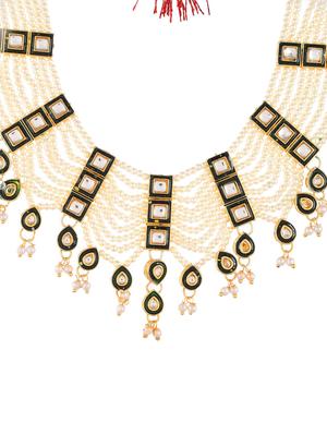 white brass necklaces and earring - 18387596 - Standard Image - 3