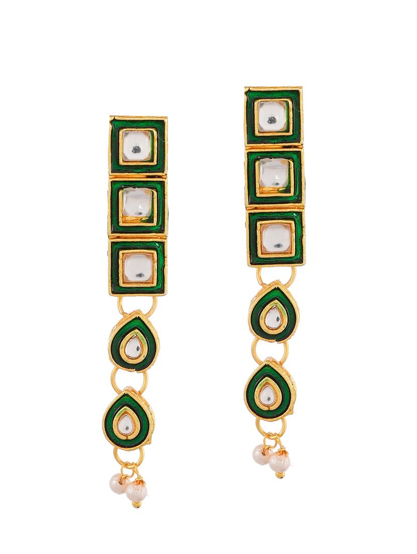 white brass necklaces and earring - 18387596 - Zoom Image - 4